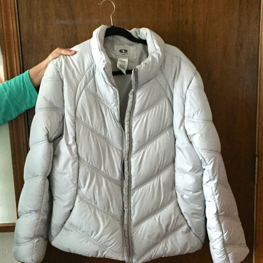 Athletic Works Womens Silver Puffer Jacket